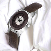 Lorenz Two Tone Dial & Brown Leather Strap Watch for Women & Girls | AS-120A