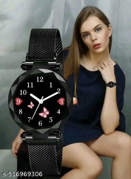 Magnet Strap Premium Quality Graceful Stylish Wrist Watch for Women & Girls