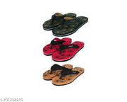Stylish & Comfortable Women's Flip Flops (Pack of 3) - Printed Dailywear