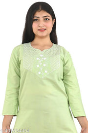 Women Embroidery Straight Fancy Kurti