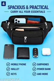 Men’s Premium Multi-Pocket Waist Bag | Crossbody Belt Bag | Travel & Daily Use