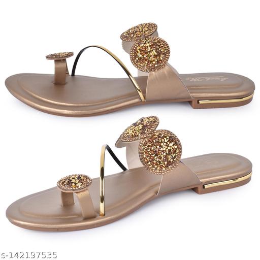SANU FOOTWEAR Designer Flat Slipper For Women & Girls