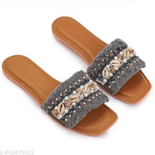 Youth Fashion Women's  Slipper Trendy Flats Casual Comfortable Footwear for Ladies