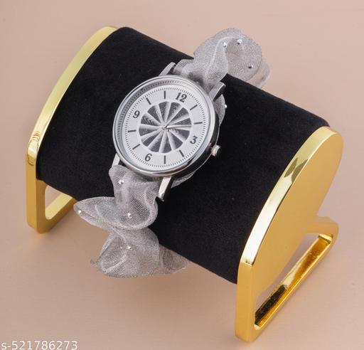 Analog Scrunchie Korean Fashion Style  Watch For women and Girls