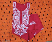 Lucknowi Chikankari Original gala booti miror work with free inner  Premium Quality