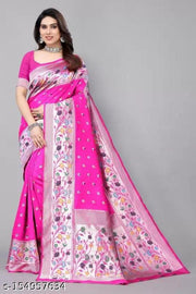 Soft Lichi Silk Saree For Women