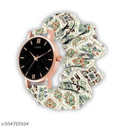 Scrunchies Watch Classic Dial & Unique Scrunchies Watch For Girl & Women Antique Women Multicolor Satin Febric Belt Scrunchies Watch