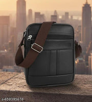 wallet phone sling bag | stylish men sling | premium sling bag | Men’s Premium PU Leather Sling Bag for Office, Travel and Daily Use Black