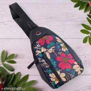 Trendy Floral Sling Backpack Waterproof