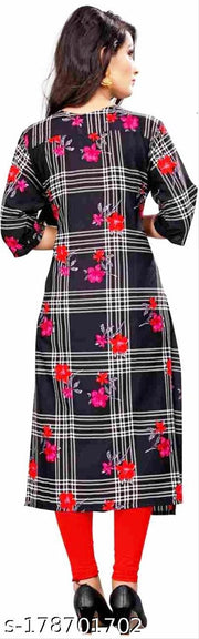 Polyster/Crepe fabric-TATHASTU FASHION STYLISH PRINTRD STRAIGHT KURTIS COMBO FOR WOMEN
