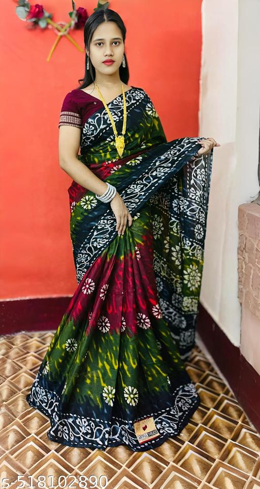 Pure cotton Sambalpuri printed saree pasapalli ikat