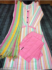 Very traditional cotton dress kurti Trousers And Dupatta Complete Suit