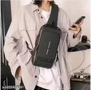 Traveling Side Bag Sling Chest Outdoor Shoulder Bags With Password Lock Zipper Water-Resistant Cross Bodys Backpack Anti-Theft USB Charging Pot Print Design Cross Bodys Bag