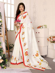 Yashika Women's Printed Trendy Art Silk Saree with Blouse Material