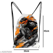 Printed Dori Bag Drawstring Backpack Small Bag Gym Bag tution bag Gift Bag for Everyday Use