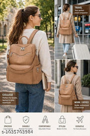 Leather Backpack for Women Elegants Backpack Purse Ladies Leather Shoulder Fitting Rakhi Gift for Sister, Mother Bhabhi