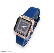 New shiny diamond design square shape trading analog watch for girls