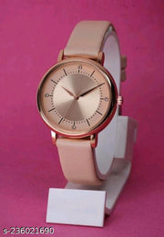  Dhara Time Branded Best Quality Ethnic Embossed Designer Shine Round Dial with Slim Fit Alluring Leather Belt Women Analog Watches for Girls