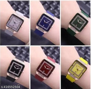 Trendy black colour girls watch analog women watch rubber strap ladies watch gift watch watch for all occasions black watch for ladies