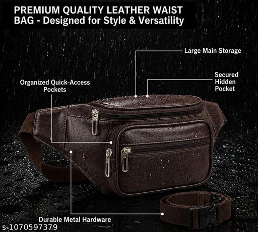 Waist Bag for Men Side Bag for Travel, Sports Waterproof & Adjustable Belt Pouch Fanny Waist Bag