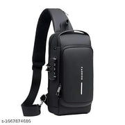 NEW JERSEY Sling Bag for Men Stylish Crossbody Backpack for Men & Women Anti-Theft Chest Bag with USB Charging  Messenger Bags Casual Shoulder Bag _17 x 9 x 32 Cm)