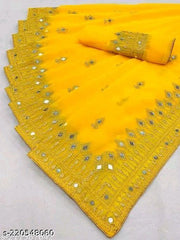EMBROIDERY MIRROR SAREE