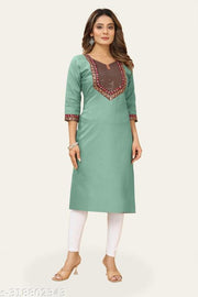 stylelist kurti with embroidered work
