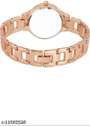 Gorgeous Flower Designer Rosegold Metal Analog Watches for women