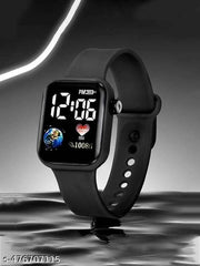 Latest New Generation Sports Digital Square Black & Pink Combo LED Watch Boy & Girls (Pack Of 2)