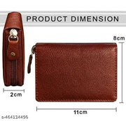 High Quality Zipper, 9 Slots Leather Credit Card Holder | ATM Card Holder For Mens and Womens (PACK OF 1)(Light Brown)