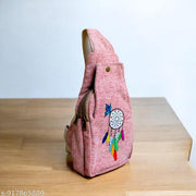 Unisex Hemp Crossbody Bag, 12" H x 6" W, Eco-Friendly for Men & Women