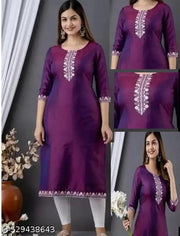 stylelist kurti with embroidered work By CHOUDHARY HI FASHION
