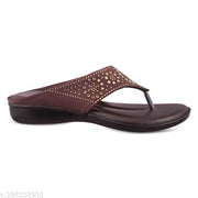 HUNYZA New looking woman and Girls Fashion Stylish Unique design brown ladies women sandal Casual Daily wear for comfortable ladies and salippre