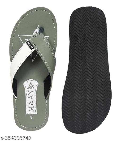 MAAN white-green branded flip flops