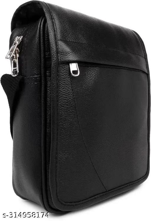 Fancy Craft Men & Women Black Sling Bag - Extra Large