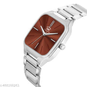 NEW DESIGNER SQUARE STIANLESS STEEL ADJUSTABLE CHAIN Analog Watch - For Men