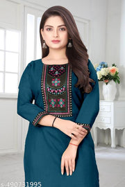 DESIGENER KURTI NEW COLLECTION COTTON BLEND STYLISH NEW TRENDY…