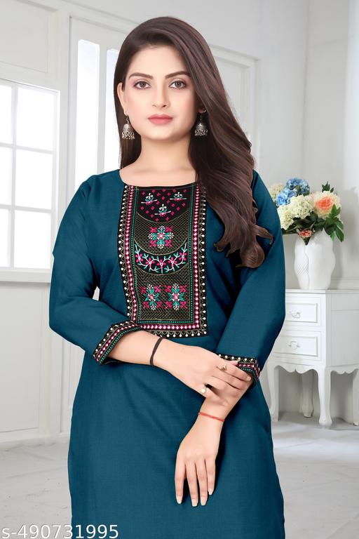 DESIGENER KURTI NEW COLLECTION COTTON BLEND STYLISH NEW TRENDY…