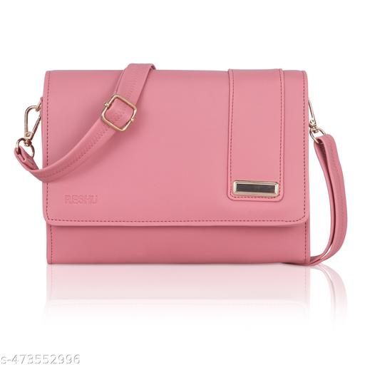RESHU 6 card slot premium PU leather with heart batch fitting  zipper hand purse for women