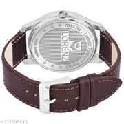 Lorenz Gift Combo Set of Tan Brown Analog Watch & Hi-Quality PU Wallet for Men | CM-404WL-61