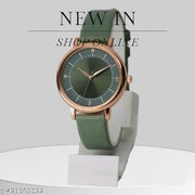 New Ethnic Solid Embossed Designer Leather Belt Analog Watches for Women Watches for Girls