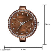 OHHO Special Edition Brown Dial & Brown Metal Bracelet Chain Analog Watch - For Women's-Ladies's-Girl's