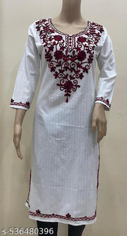 Cotton embroidery kurti