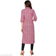 Pink Fashion Rayon cotton Kurtis for women