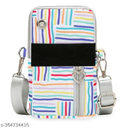 SYGA WOMEN'S SHOULDER CROSS BODY PURCE OXFORD CLOTH Multi Color stripes Design MULTI PURPOSE BAG