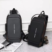 Waterproof Polyester Slim Unisex Crossbody Sling Bag Chest Backpack Men's Shoulder Bag, Leisure Travel Handbag, Hard Shell Anti-Theft Chest Bag