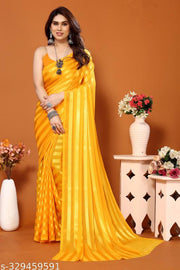 Festive Wear Satin Saree without Blouse Piece