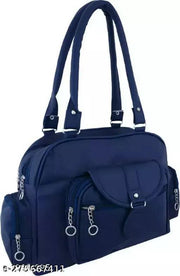 Beautiful Women's Maroon Canvas & Leather Handbag