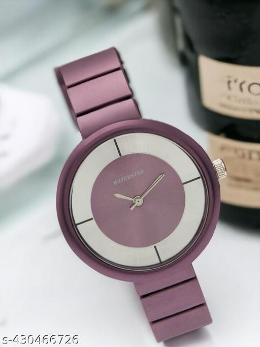 mate design formal look steel BeltPurple colour casual look analog watch for womens and womens (Pack of 1)