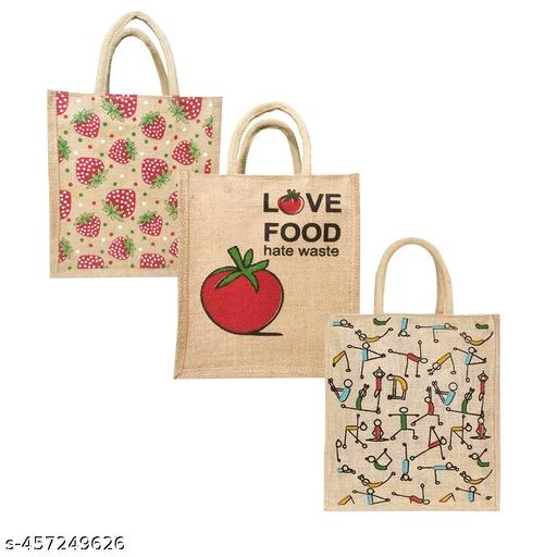 Latest Jute bag for shopping combo for men and women ( Pack Of 3)